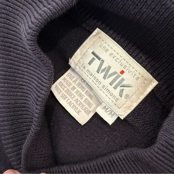 Twik Simons | vintage women's medium Classic Purple/blue mock neck Sweater - Picture 4 of 5